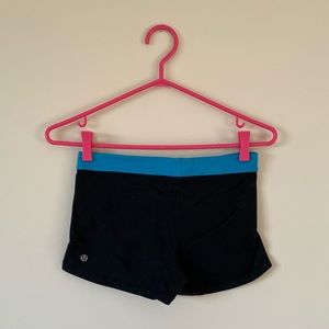 Lululemon Blue Waist Workout Shorts